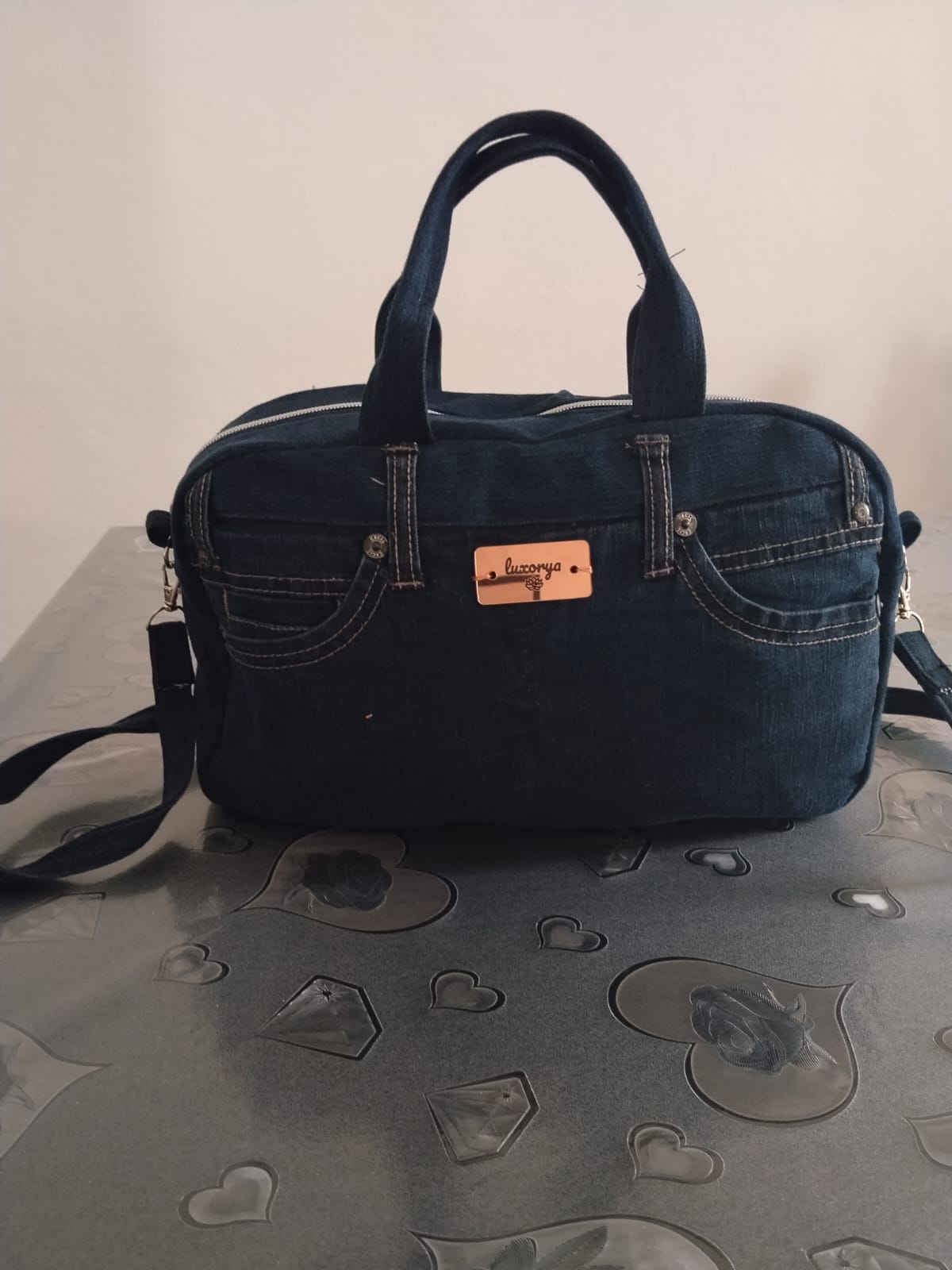 Borsa multitasche in denim