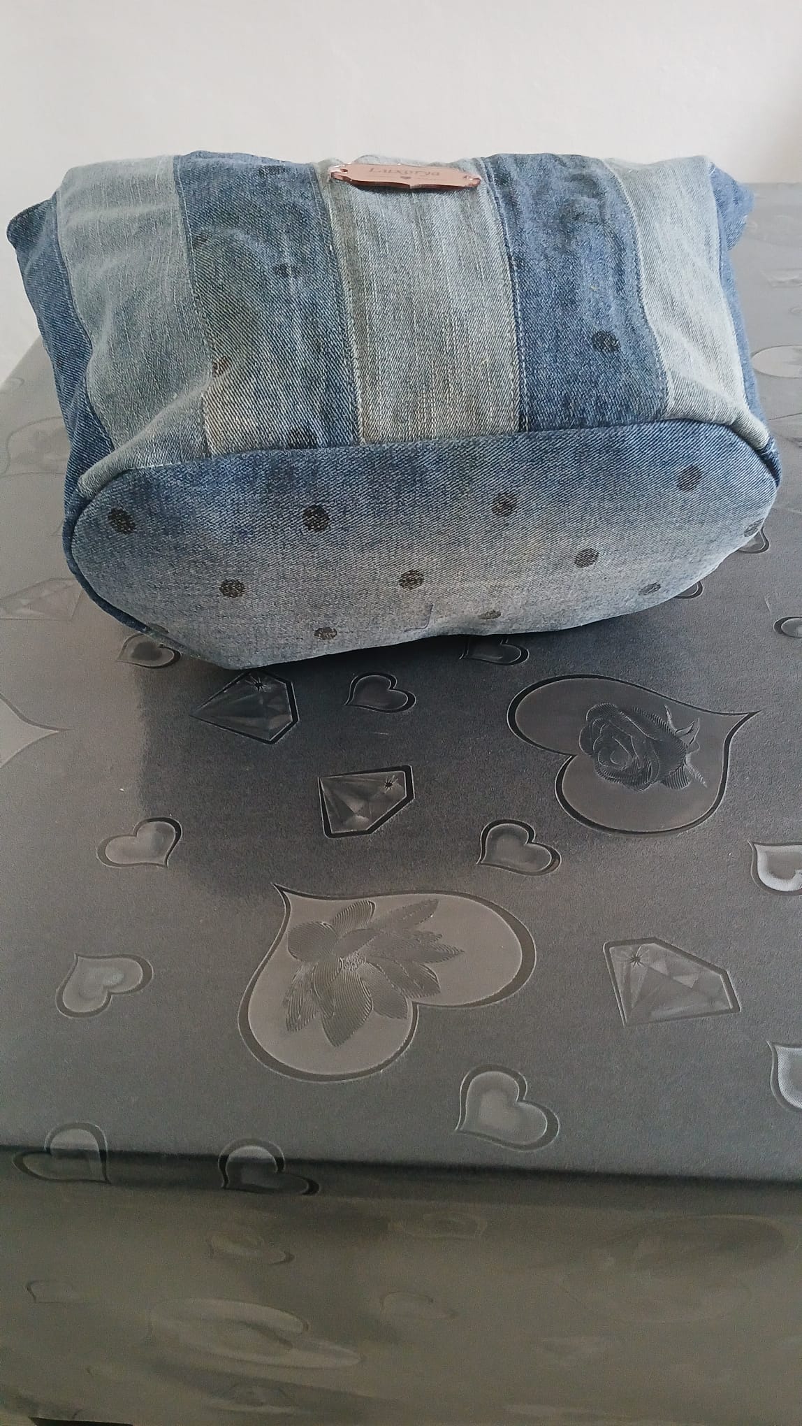 borsa jeans a ventaglio