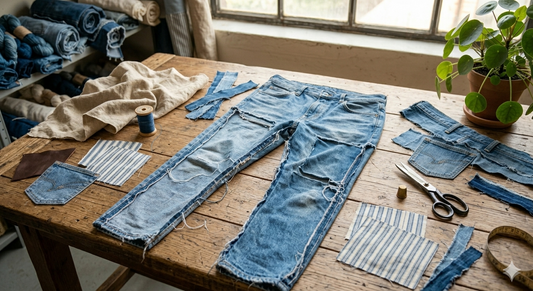 Il Viaggio di un Jeans: Come Trasformiamo i Vostri Vecchi Pantaloni in Borse Uniche