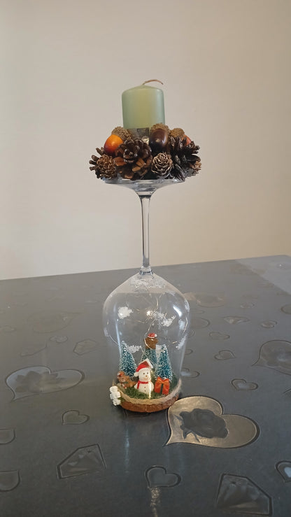 Lanterne di Natale con candela