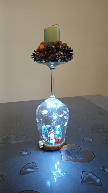 Lanterne di Natale con candela