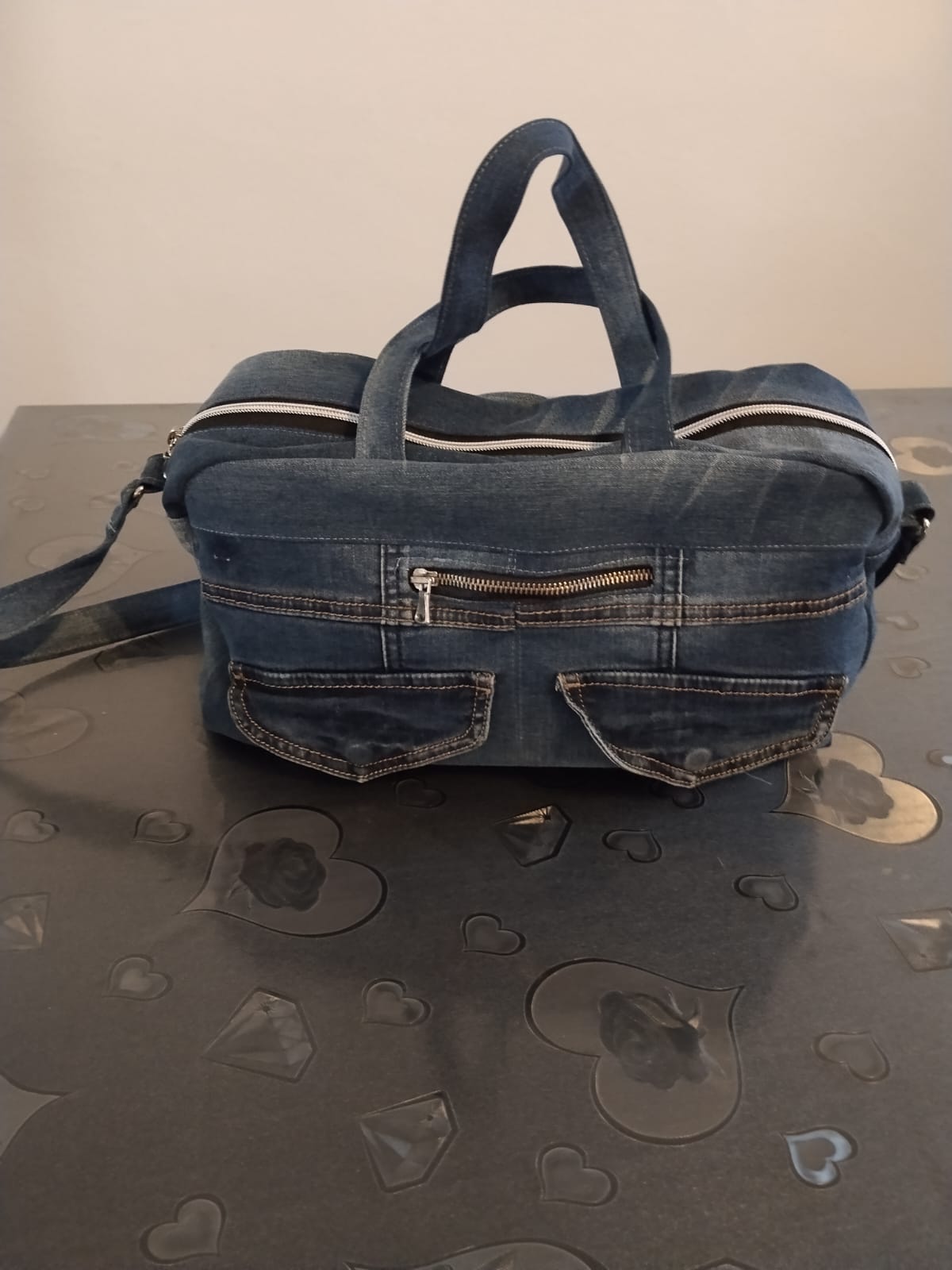 Borsa tracolla in denim