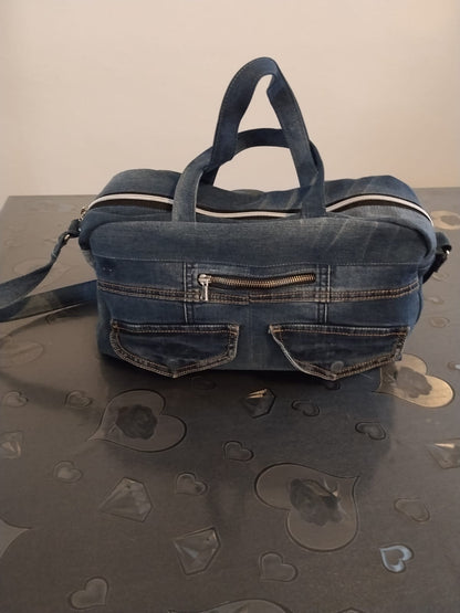 Borsa tracolla in denim
