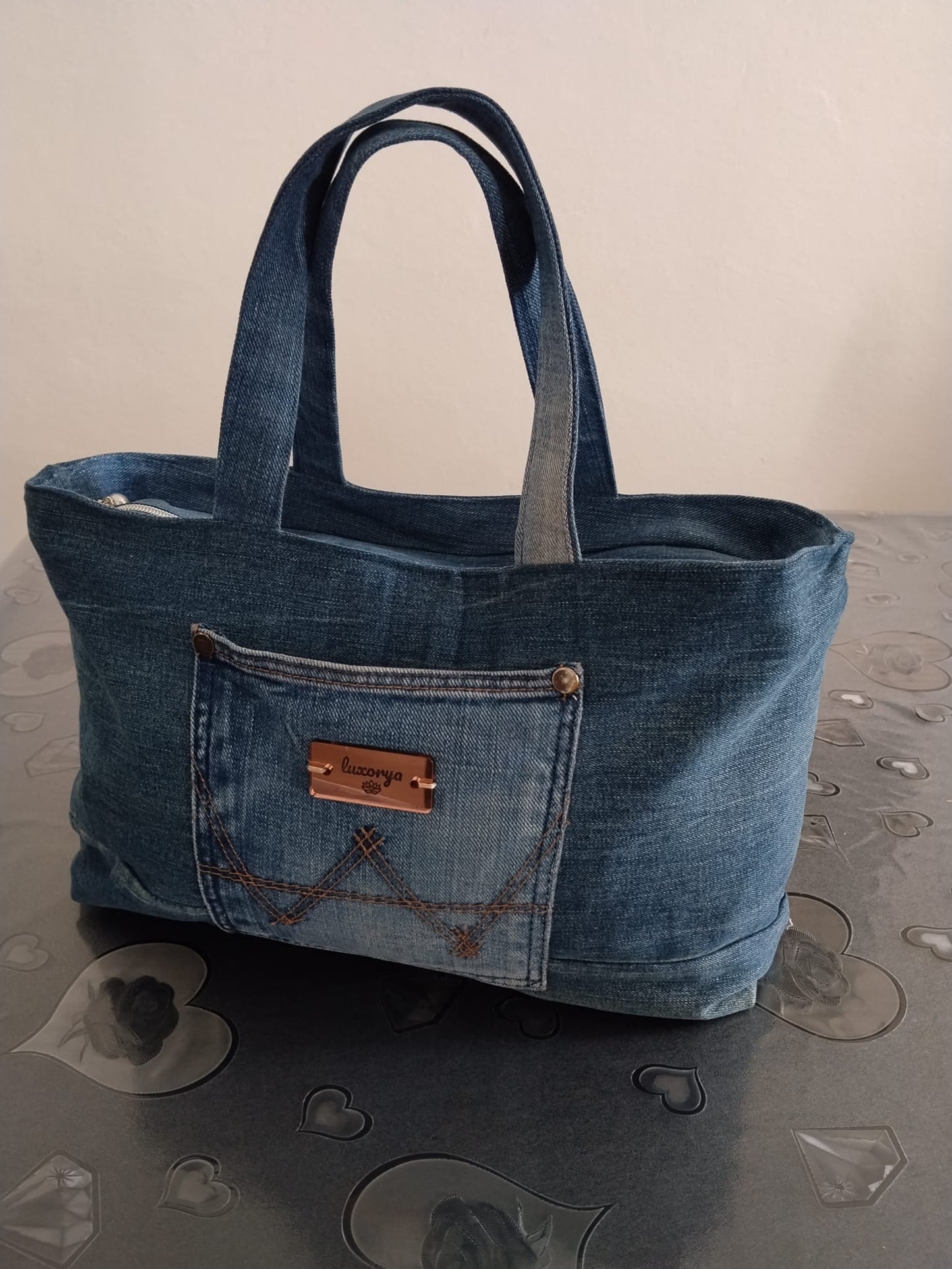 Borsa bauletto blu