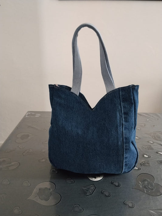 Borsa Cuore in denim