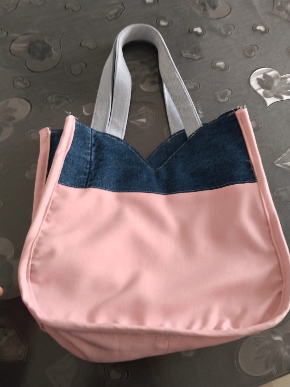 Borsa Cuore in denim