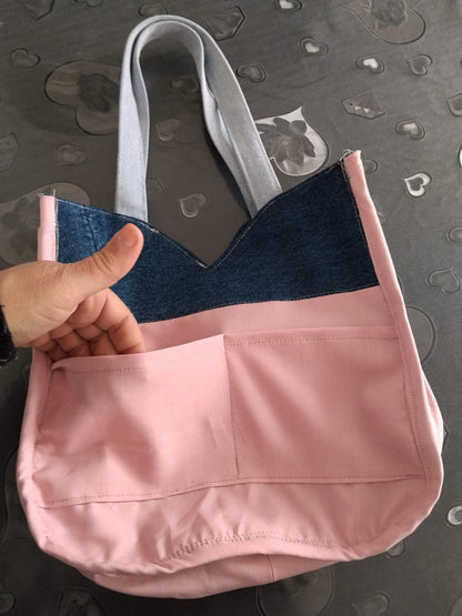 Borsa Cuore in denim