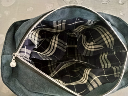 Borsa bauletto  in denim scura
