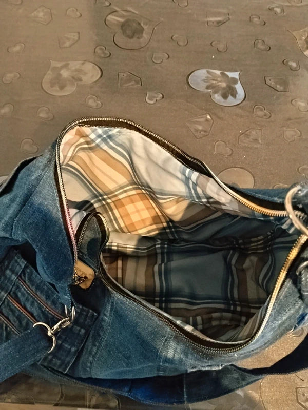 Borsa sorriso in denim
