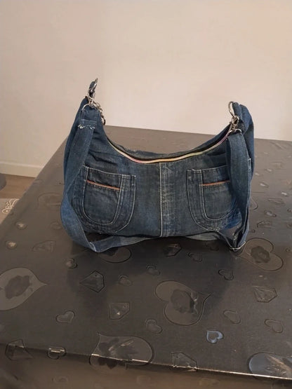 Borsa sorriso in denim