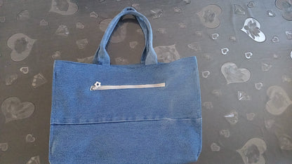 borsa super capiente in denim riciclato