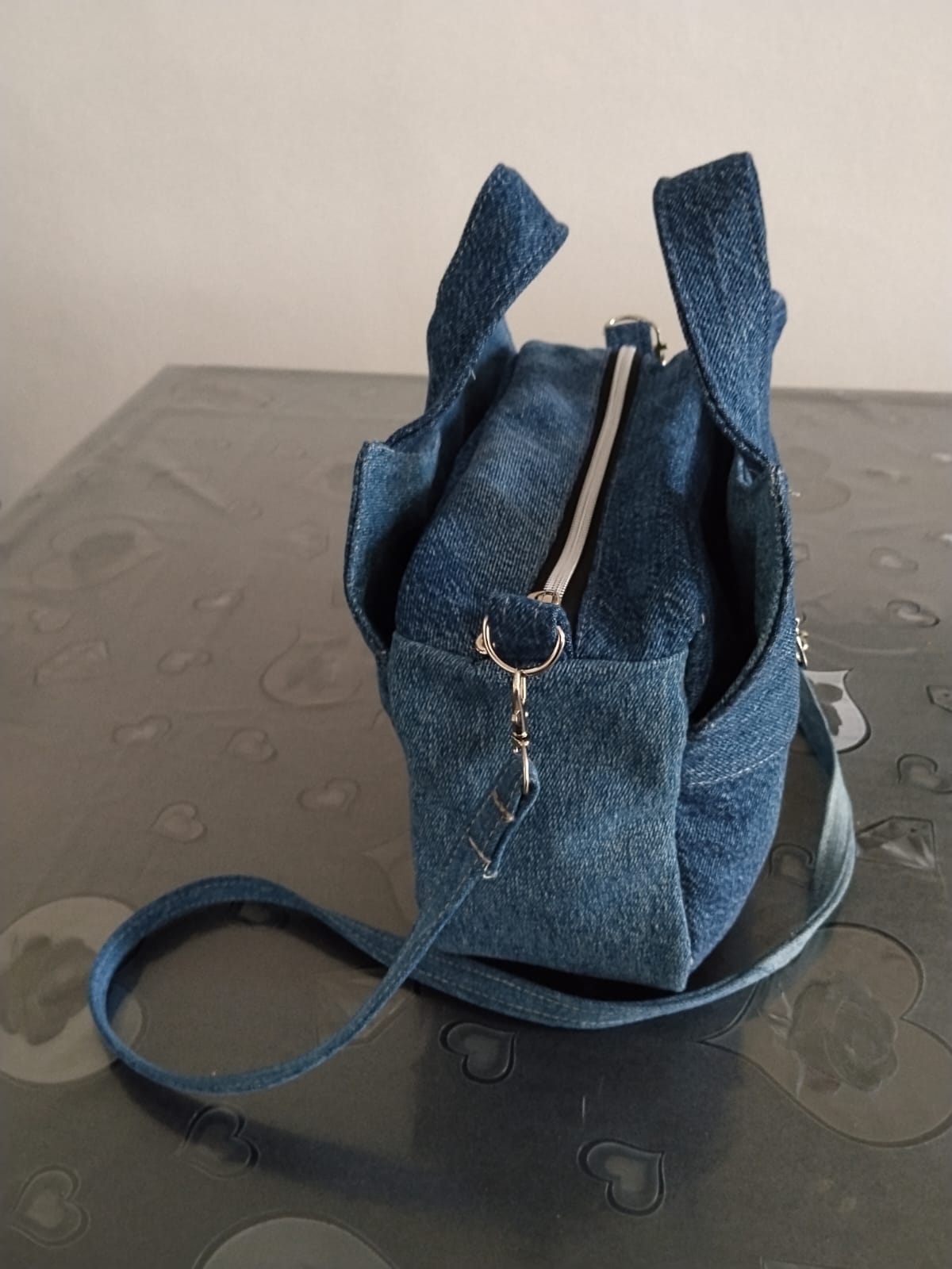 Borsa tascapane in denim