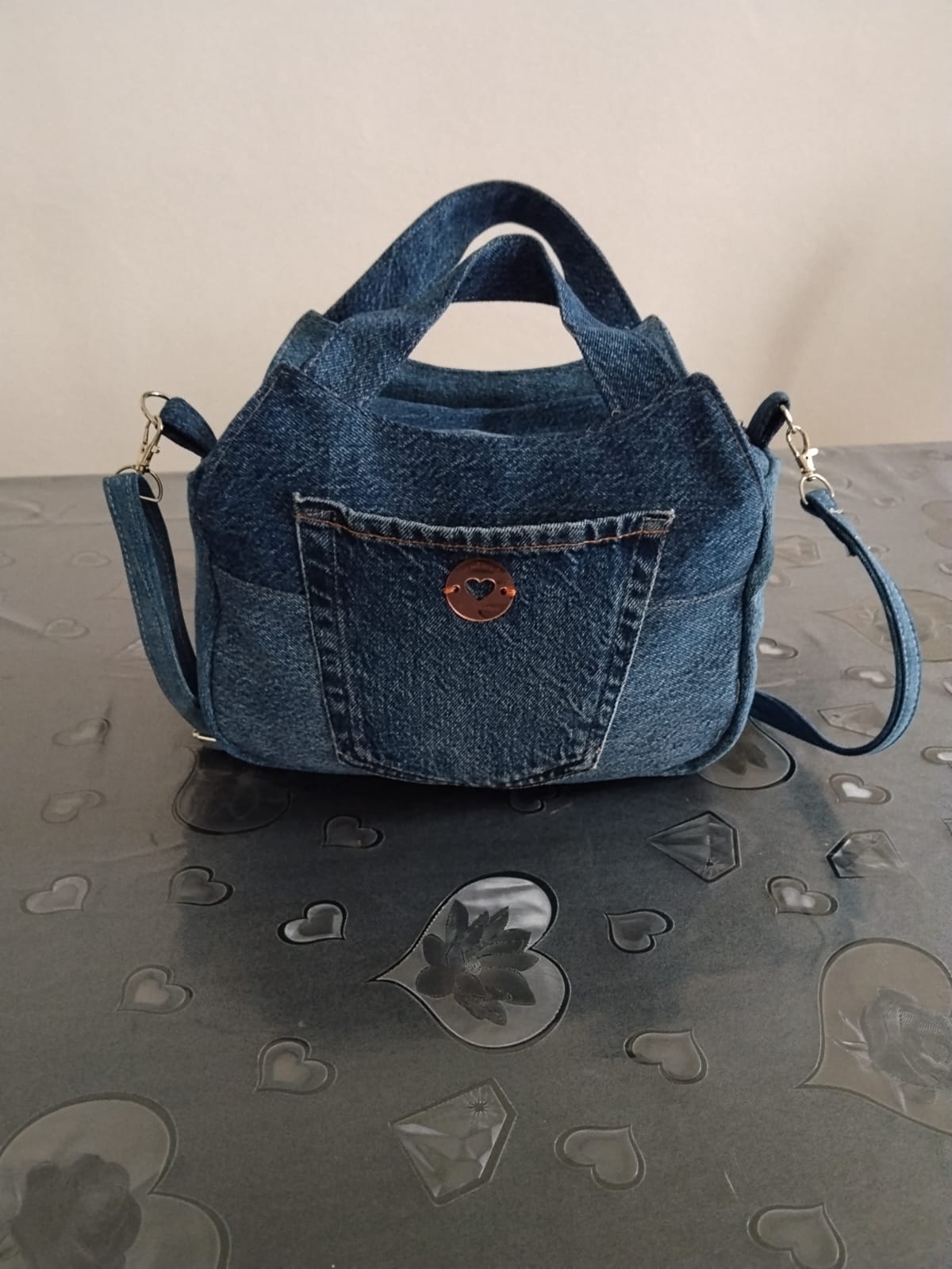 Borsa tascapane in denim