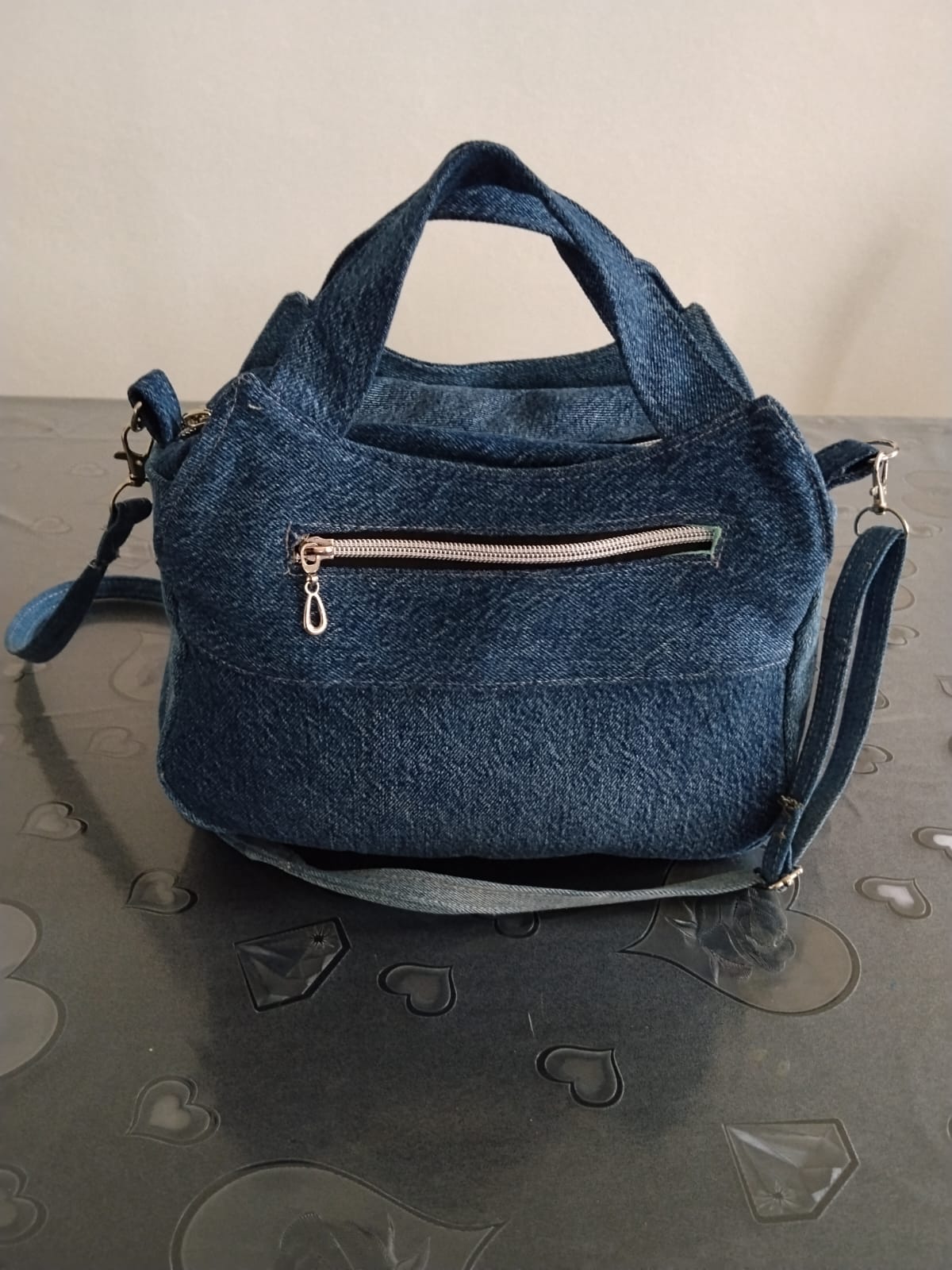 Borsa tascapane in denim