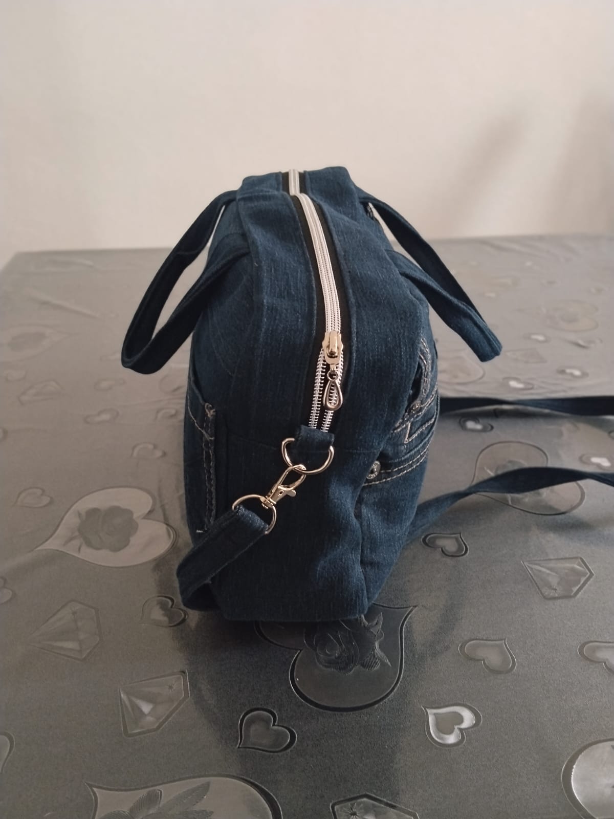 Borsa multitasche in denim