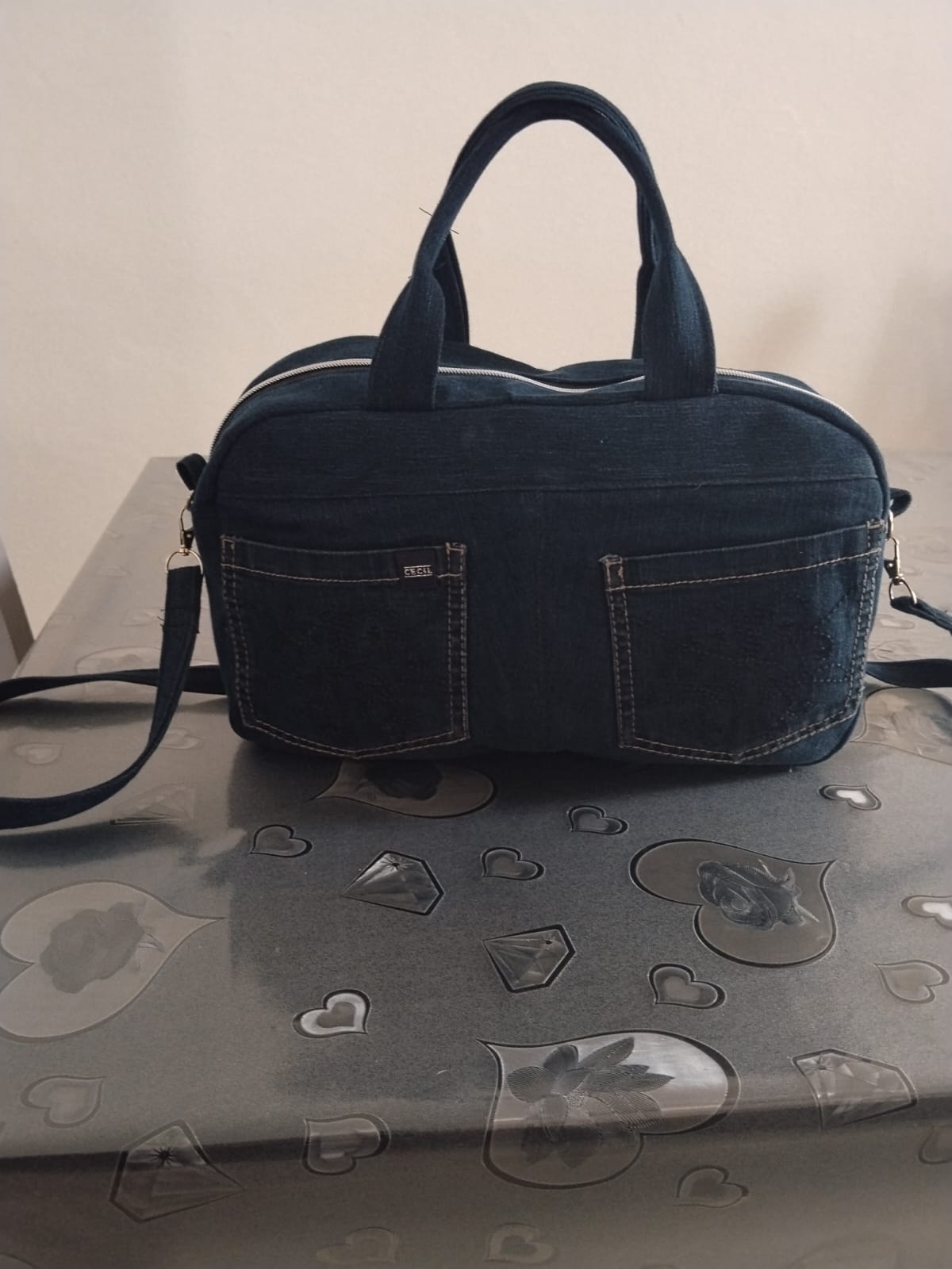 Borsa multitasche in denim