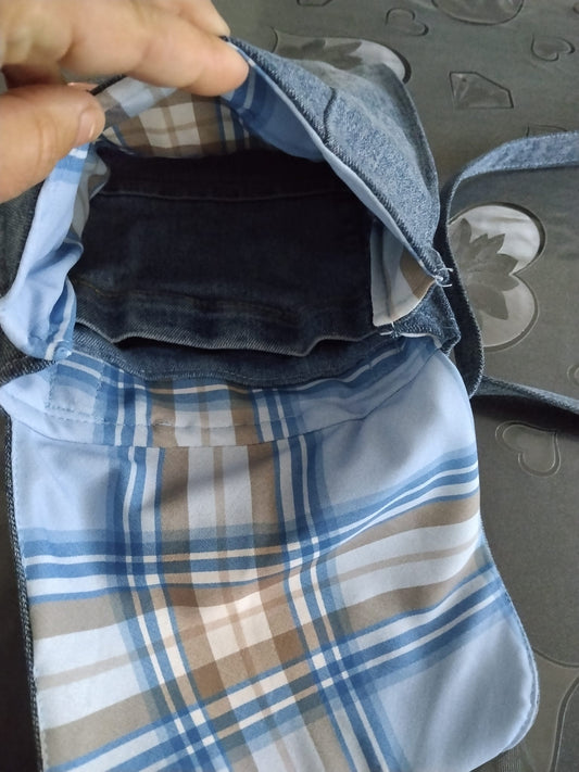 Borsa a tracolla "Denim & Cuore" – Pezzo unico artigianale