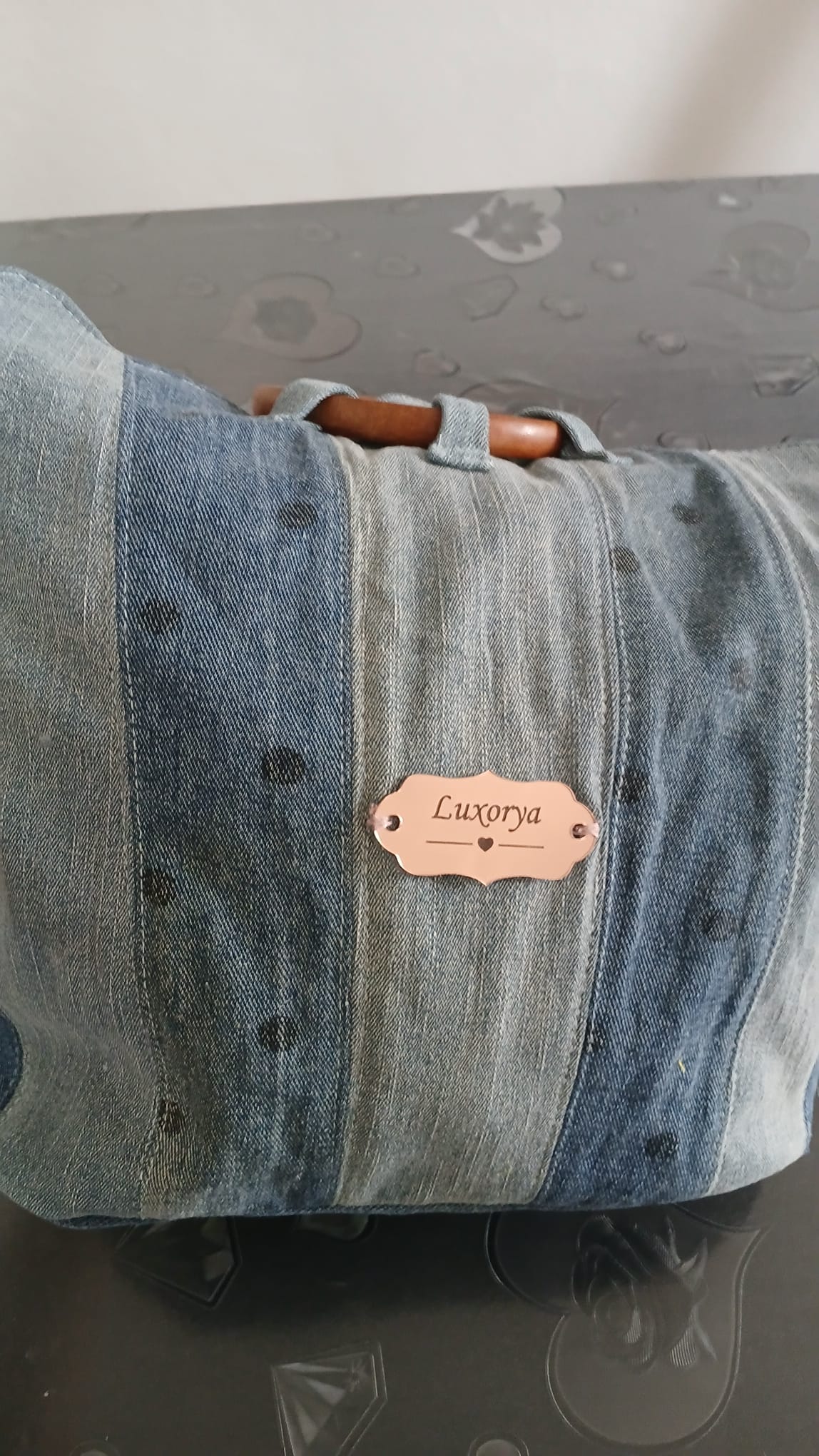 borsa jeans a ventaglio