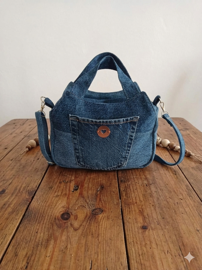 Borsa tascapane in denim