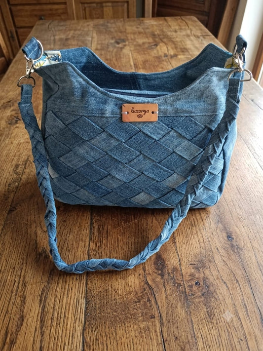 borsa con tracolla a treccia