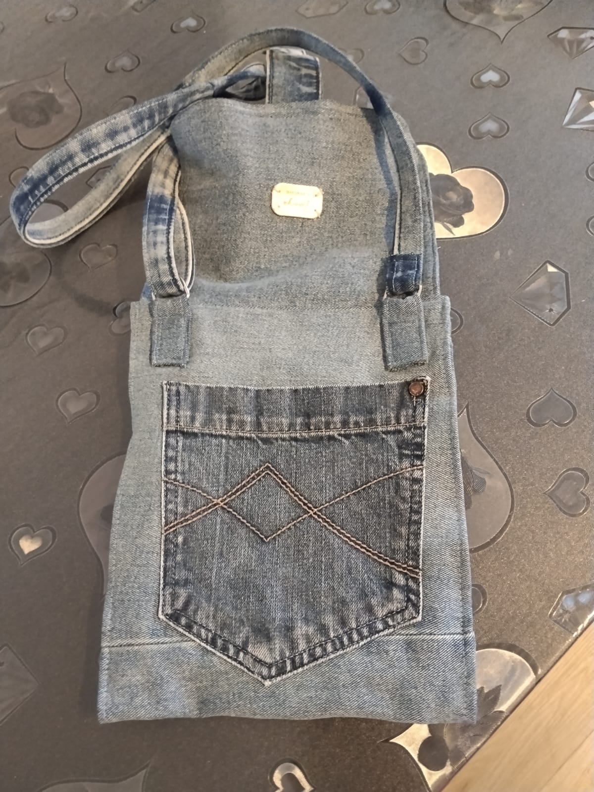 Borsello a tracolla in denim