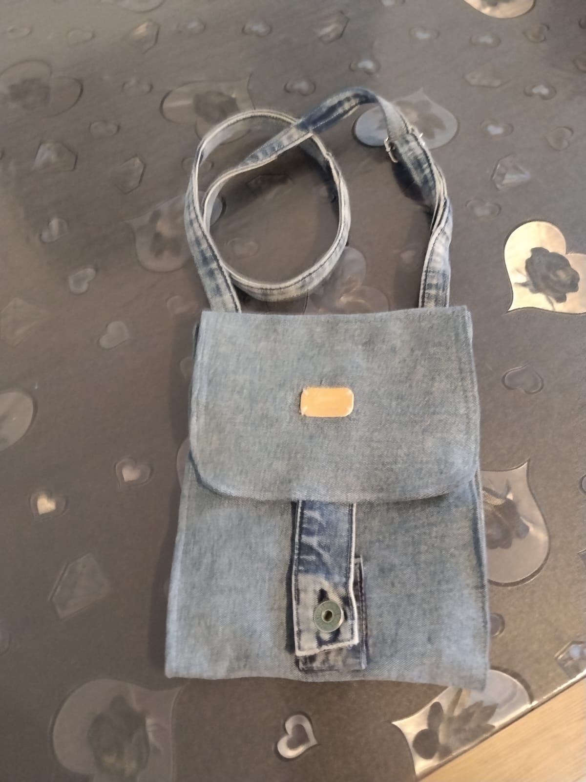 Borsello a tracolla in denim