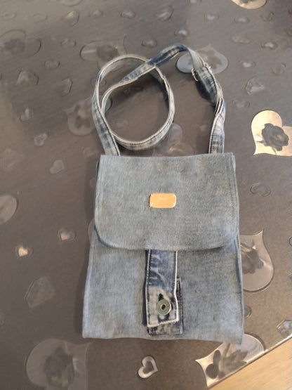 Borsello a tracolla in denim