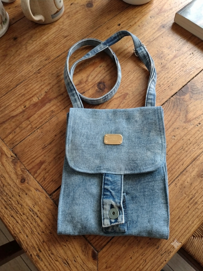 Borsello a tracolla in denim