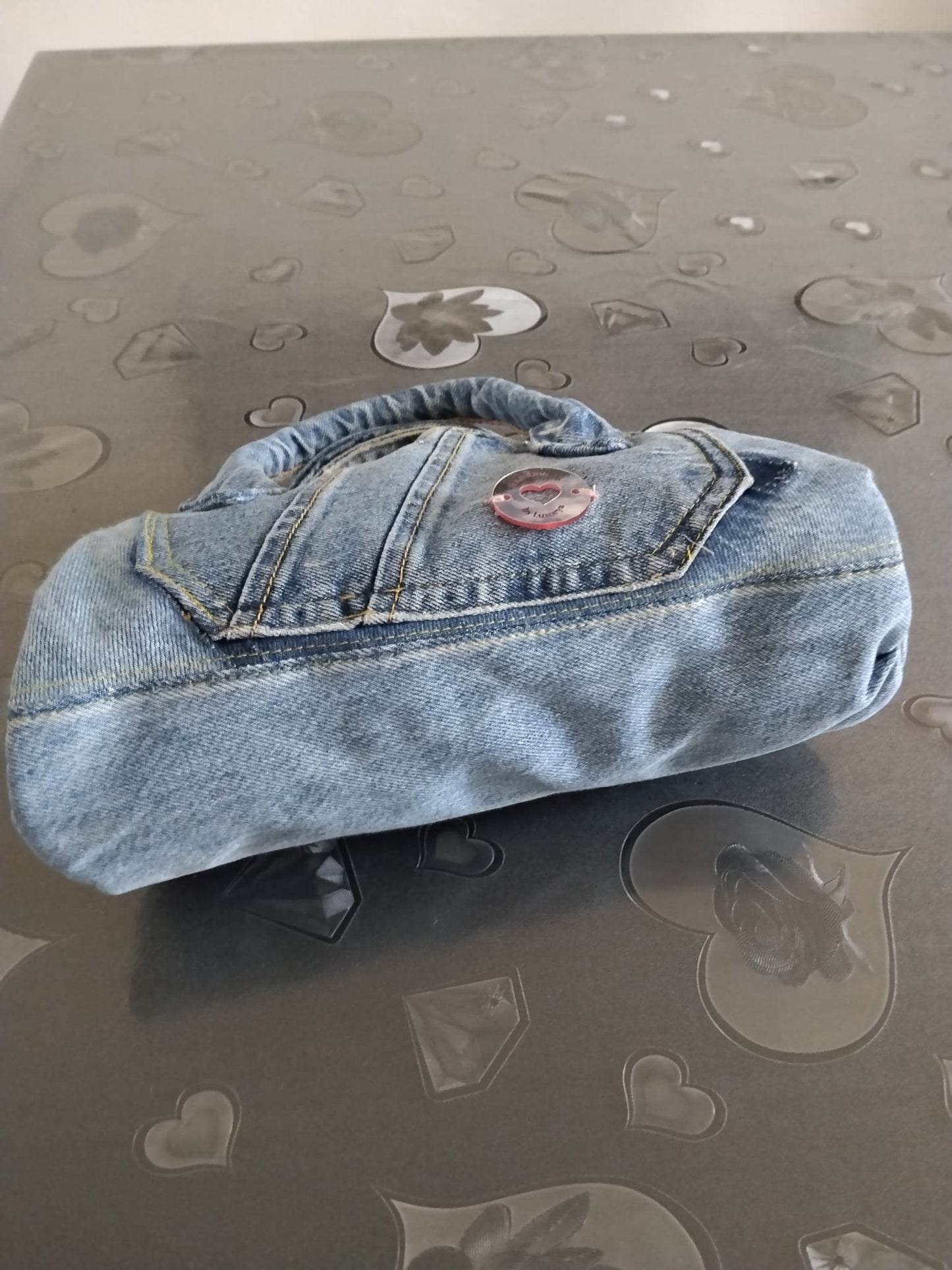 borsetta in denim riciclato