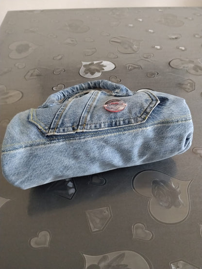 borsetta in denim riciclato