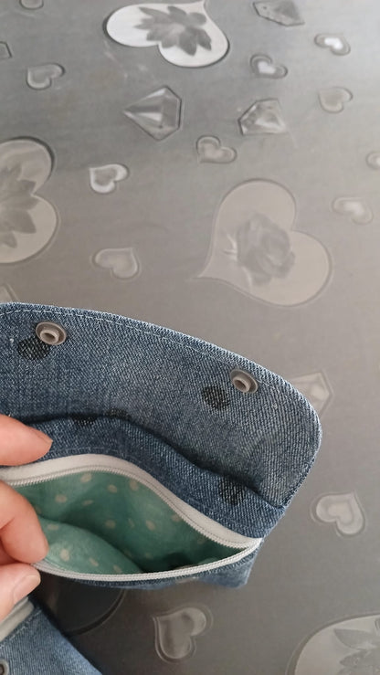 portamonete in jeans