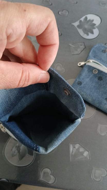 portamonete in jeans