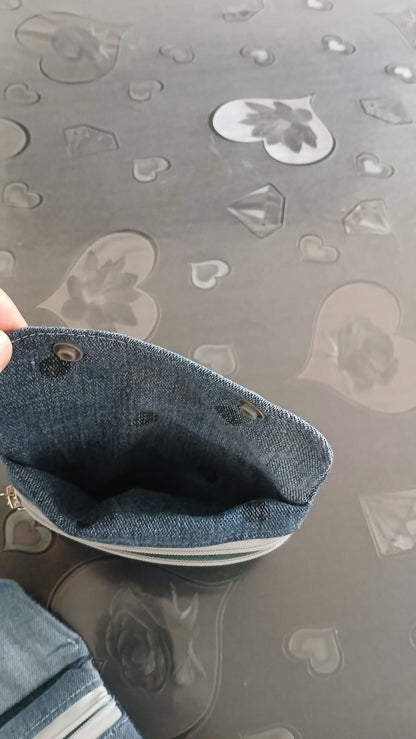 portamonete in jeans