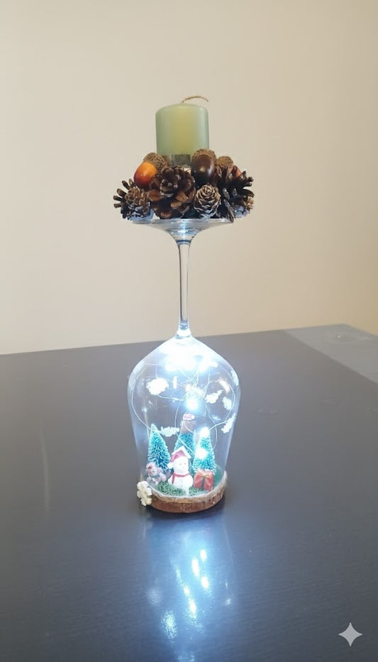 Lanterne di Natale con candela