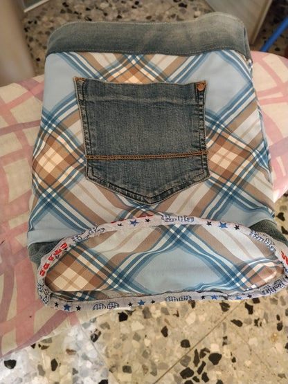 Zaino fiore in denim